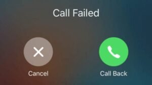 call failed issue fix